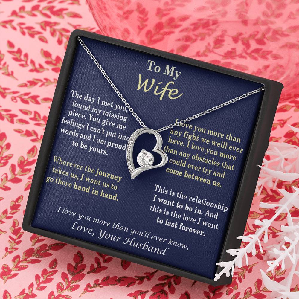 369 NEW To My Wife, Necklace for My Wife Heart Necklace - Birthday, Anniversary Gift
