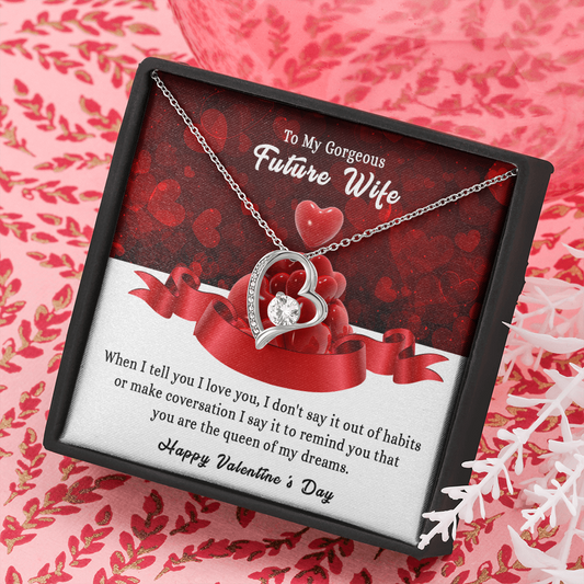 197C To my Gorgeous Future Wife Necklace, Happy Valentine's Day Gift, Women Necklace