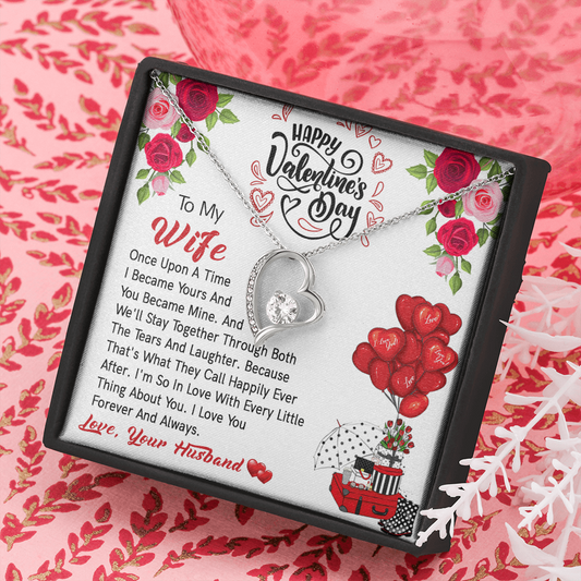 206C Valentine's Day Necklace Gift for Wife, I LOVE YOU Forever & Always Couple Gift