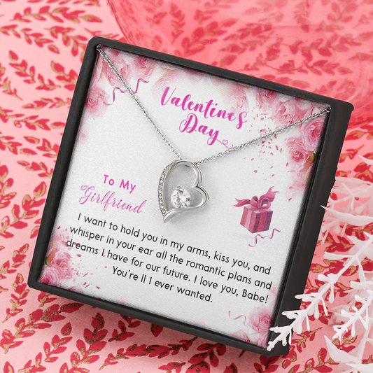 193C Necklace To my Girlfriend, Future Wife Necklace, Happy Valentine's Day Rose Gift