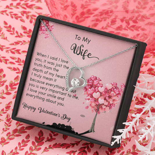 208C Wife Necklace Gift from Husband, LOVE YOU Forever & Always, Valentine's Day Gift