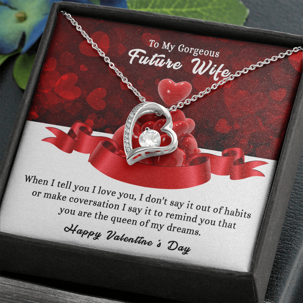 197C To my Gorgeous Future Wife Necklace, Happy Valentine's Day Gift, Women Necklace