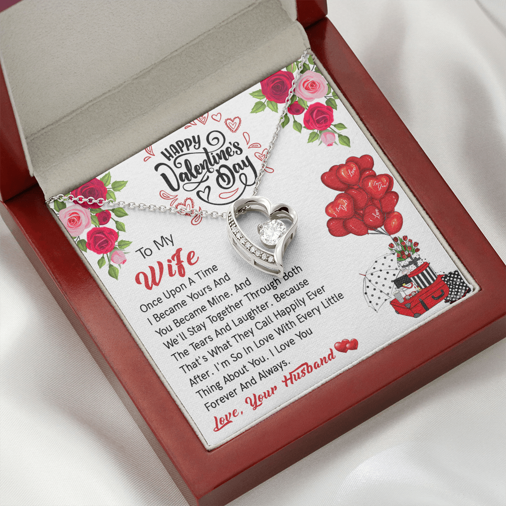 206C Valentine's Day Necklace Gift for Wife, I LOVE YOU Forever & Always Couple Gift