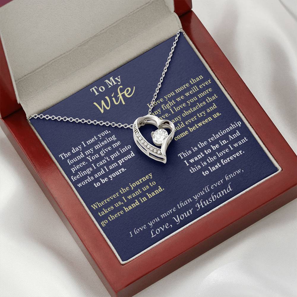 369 NEW To My Wife, Necklace for My Wife Heart Necklace - Birthday, Anniversary Gift