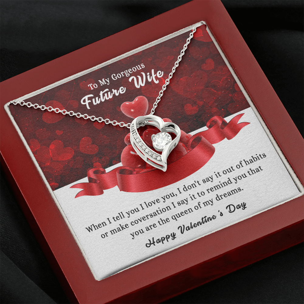197C To my Gorgeous Future Wife Necklace, Happy Valentine's Day Gift, Women Necklace