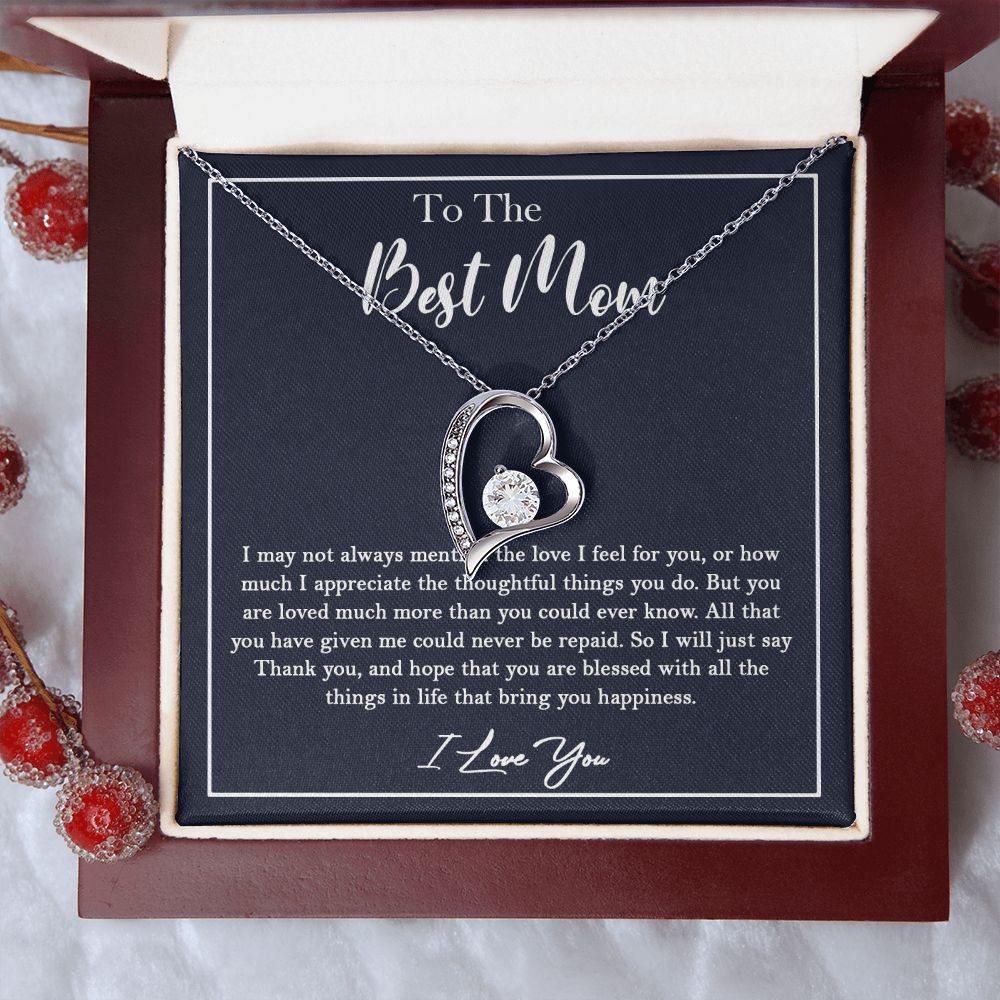 436C To My Best Mom Necklace, Gift For Mom from Son or Daughter, Birthday Xmas Gift