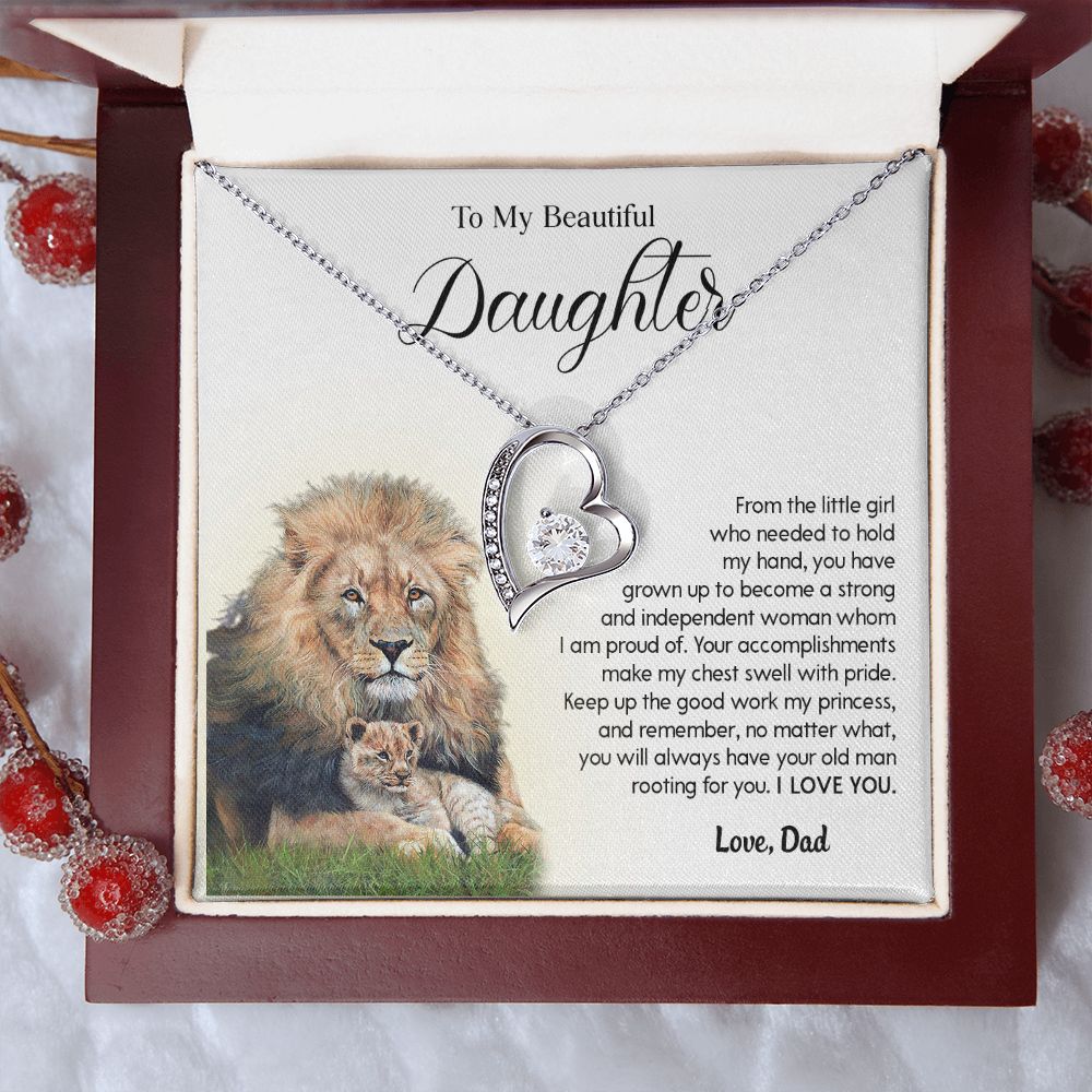 620C To My Daughter Necklace From Dad, Birthday Gift, Father Daughter Gift, Holiday