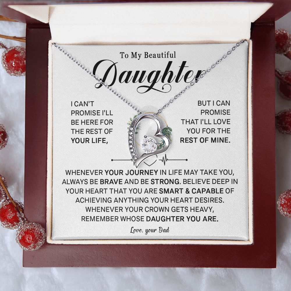 543C To My Daughter Necklace, Birthday Gift For Daughter from Dad, Daughter Necklace