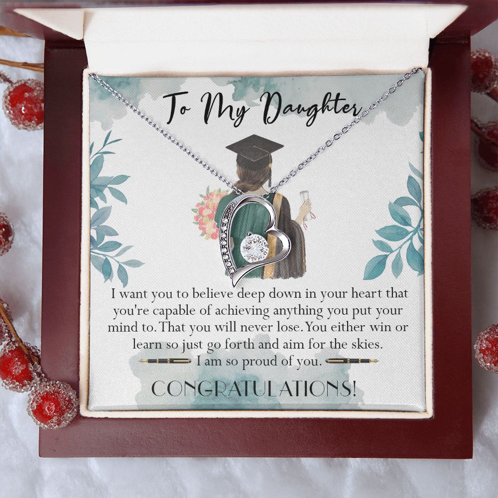 405C To My Daughter Necklace, Congratulations Gift 2022, Graduation Necklace Daughter