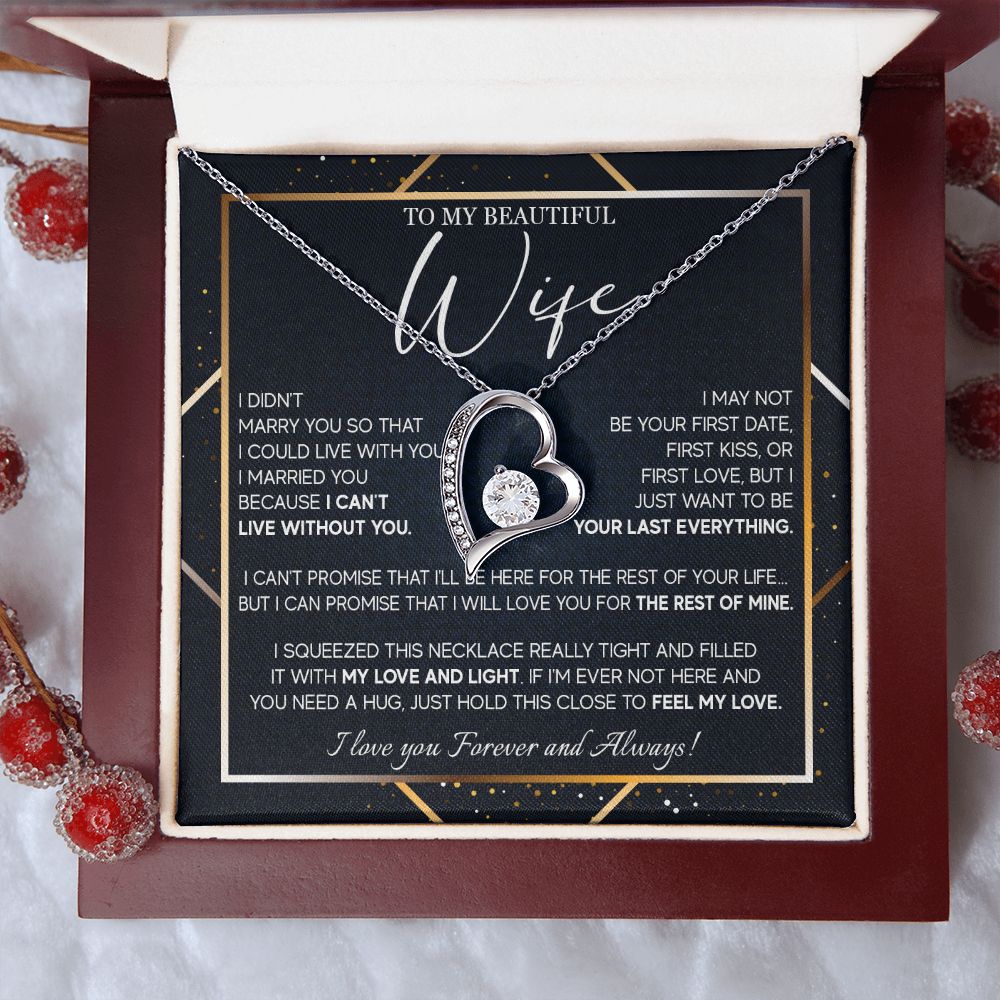491C To My Beautiful Wife Necklace From Husband, Jewelry For Women, Birthday Gifts