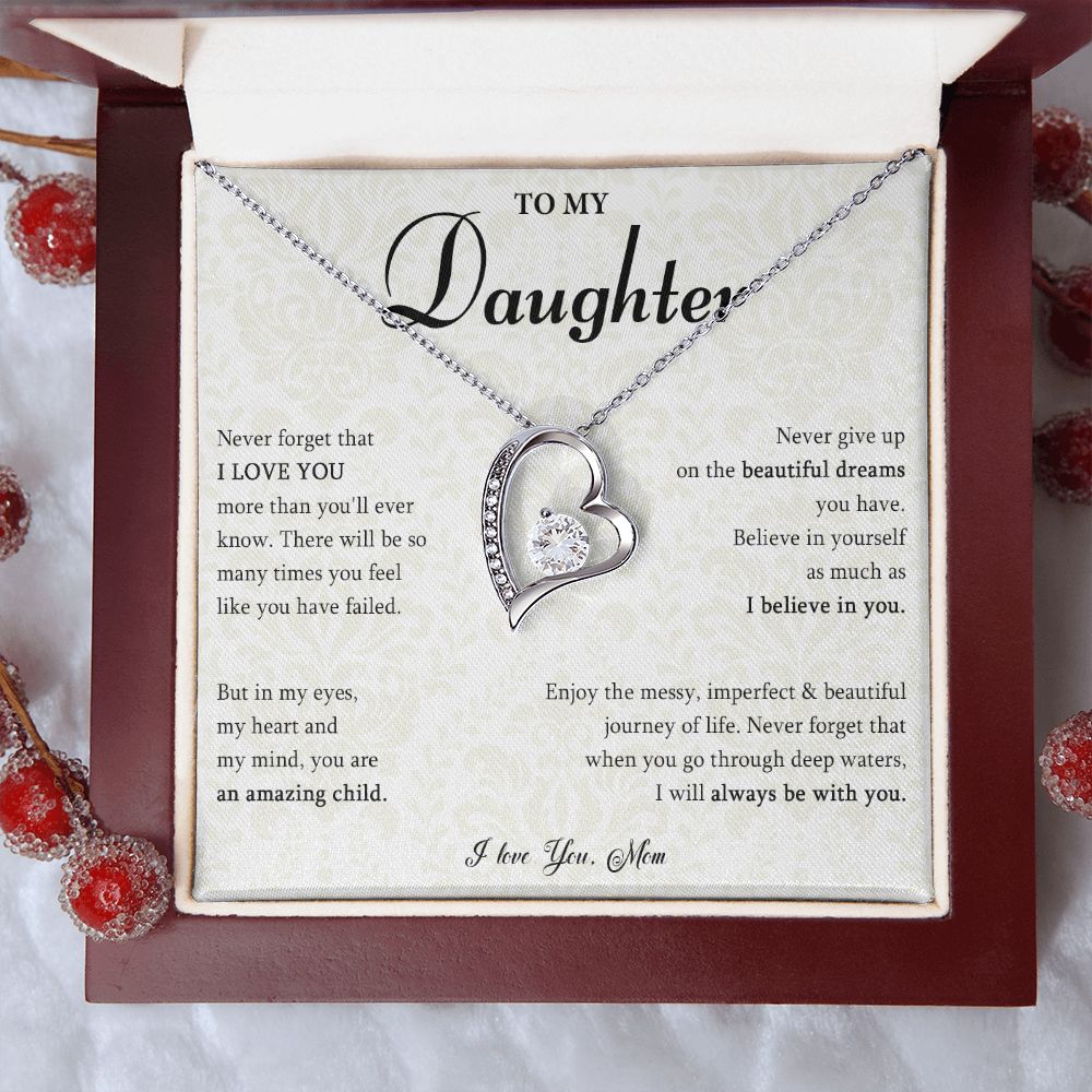 529C Gift for Daughter from Mom, To My Daughter Necklace, Daughter Birthday Gift