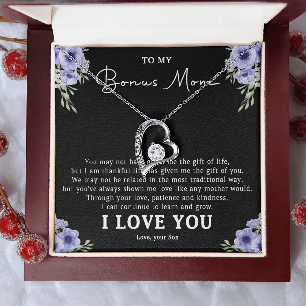 523C Step Mom Gift, Bonus Mom Necklace, Stepmom Necklace, Mom Birthday Gift from Son