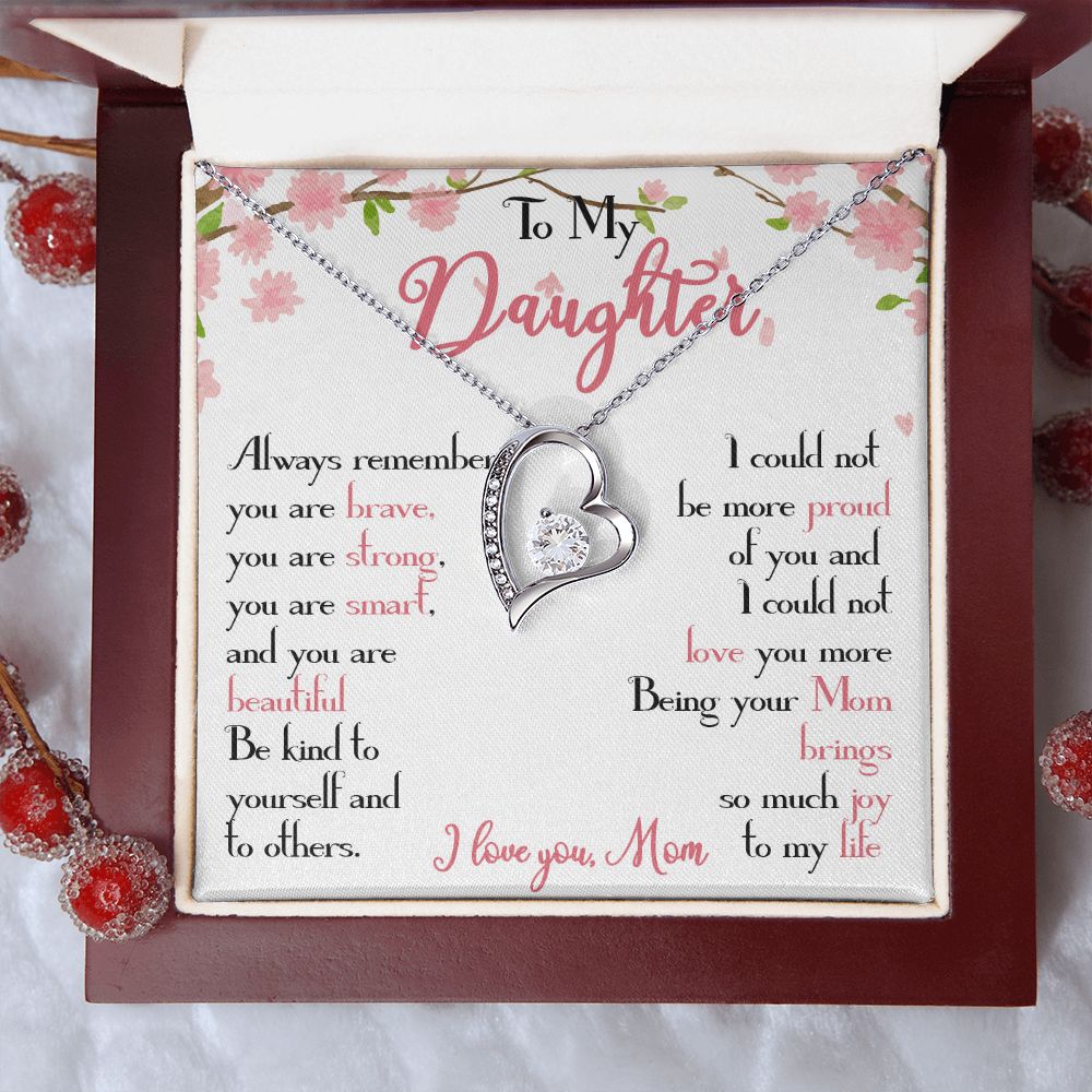 28C To My Daughter Necklace, Daughter Mother Necklace, Daughter Gift from Mom