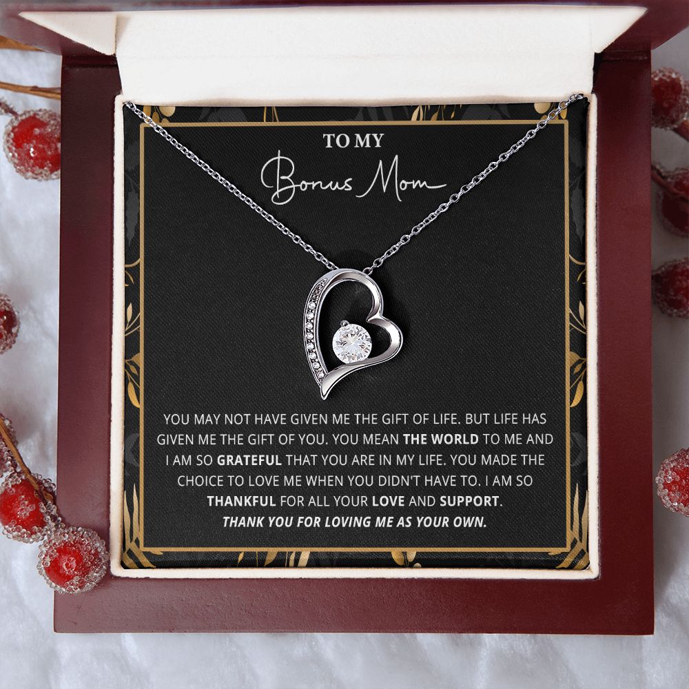 588C Bonus Mom Gift for Step Mother, Bonus Mom Necklace, Birthday Gift for Stepmom