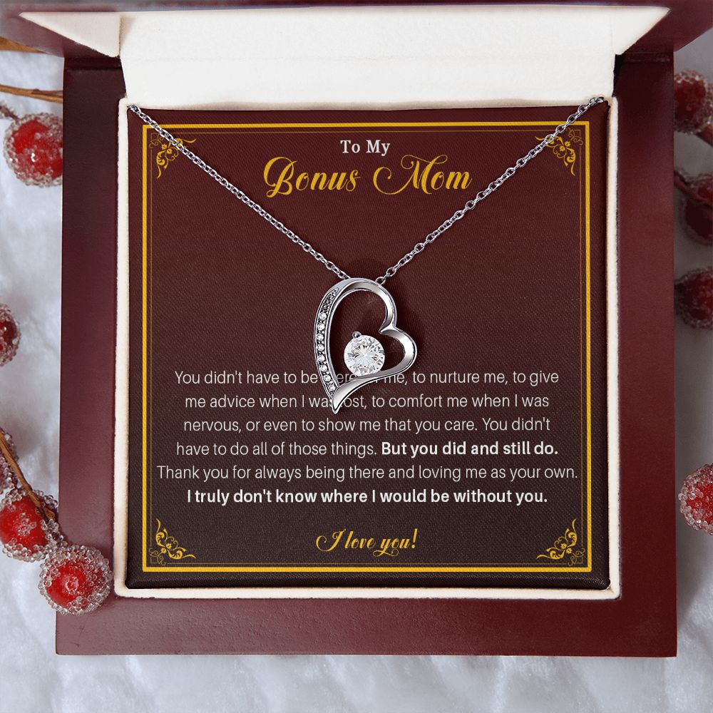 540C Necklace for Bonus Mom from Daughter / Son, Step Mom Gift, To My Bonus Mom Gifts