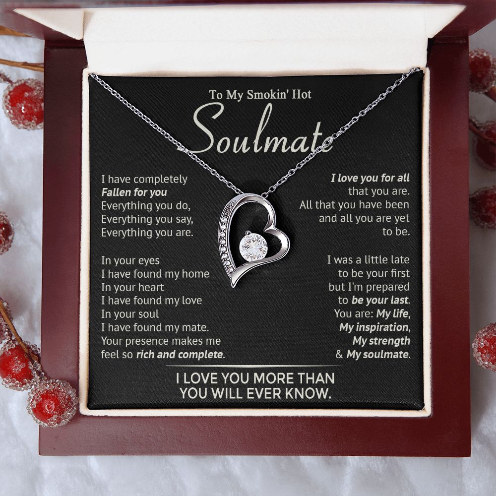 586C To My Smokin' Hot Soulmate Necklace, Beauty Necklace for Wife Girlfriend, Womens