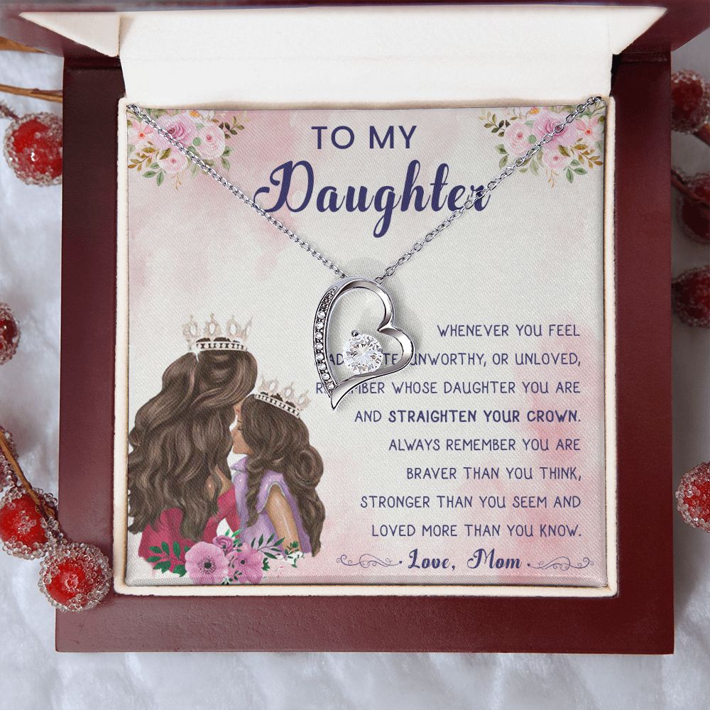 56C To My Daughter Necklace, Gift For Daughter From Mom, Daughter Mother Necklace