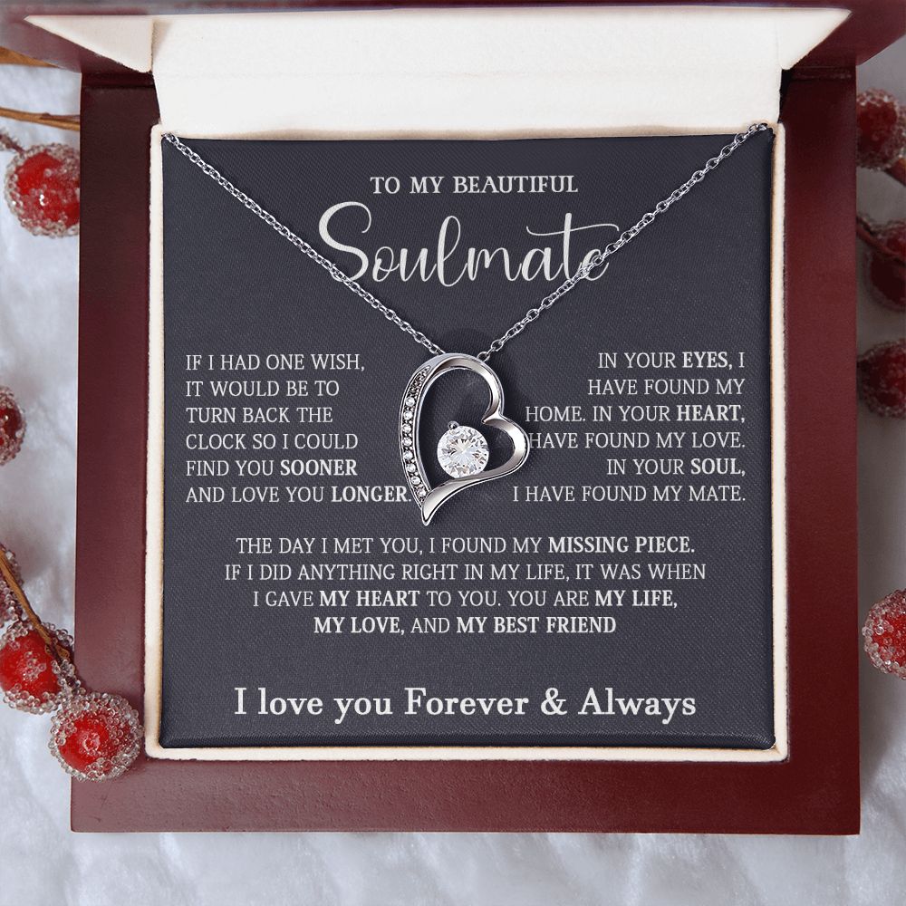 467C To My Soulmate Necklace, Gift For Wife Girlfriend From Husband, Birthday Gift