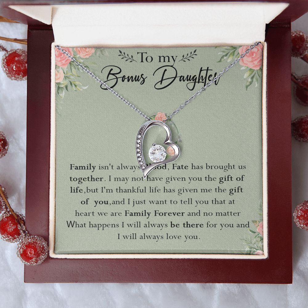 52C To my Bonus Daughter Necklace, Bonus Daughter, Step Daughter Gift, Gift Birthday