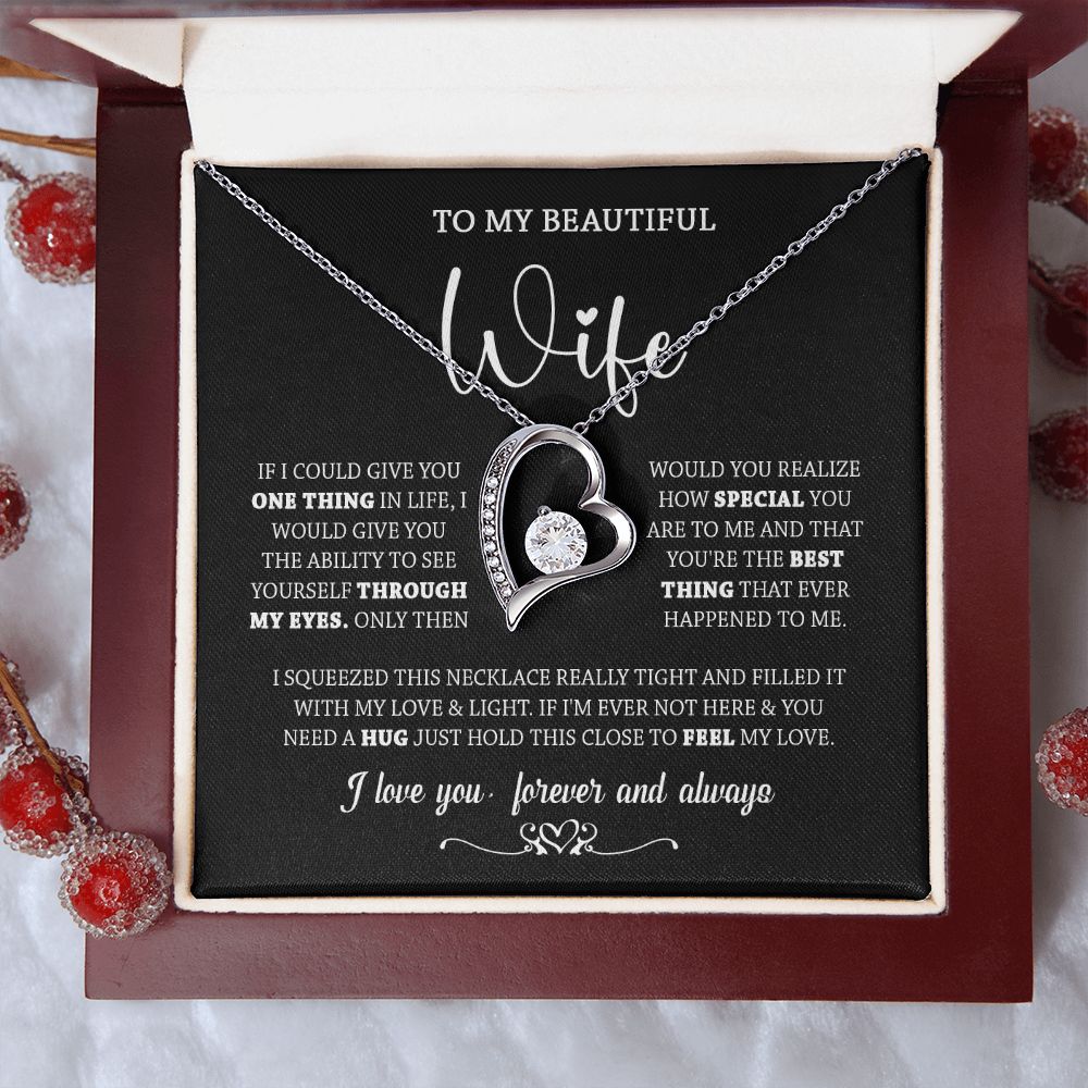 437C To My Wife Necklace, Necklace Gifts For Wife From Husband, Birthday Xmas Gift