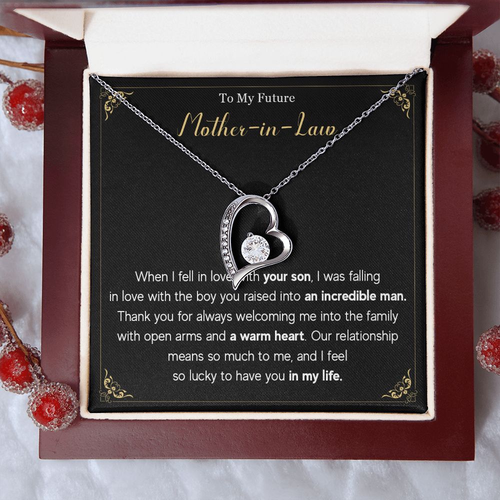580C To My Future Mom-In-Law Necklace Knot Pendant Thank You Gifts For Mother In Law