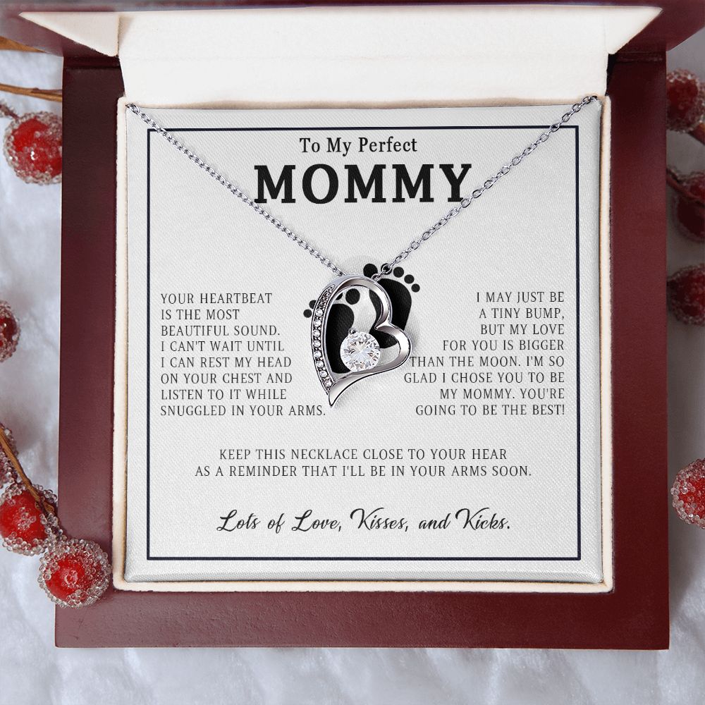 579C New Mom Necklace, Gift from Baby Bump, Baby Shower Party Gifts, Mother Necklace