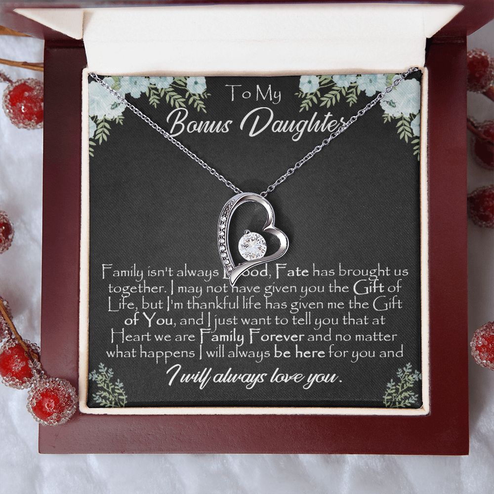 26C To My Bonus Daughter, Gift For Bonus Daughter Necklace, Step Daughter Necklace