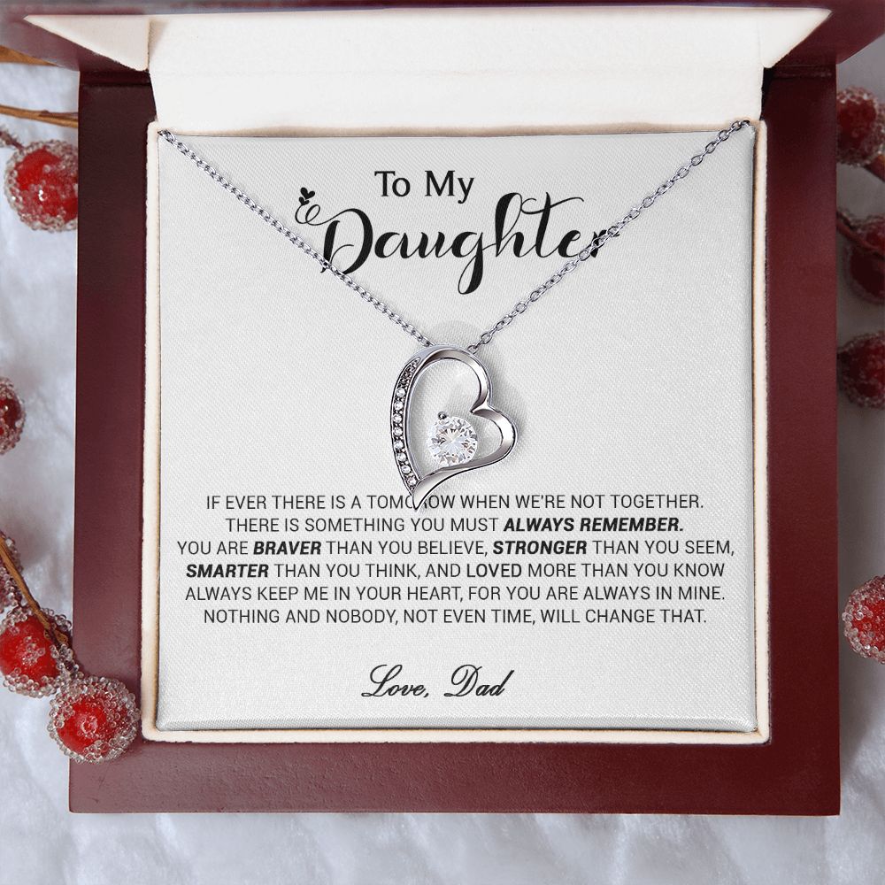 440C To My Daughter Necklace, Birthday Gift For Daughter From Dad, Christmas Gift