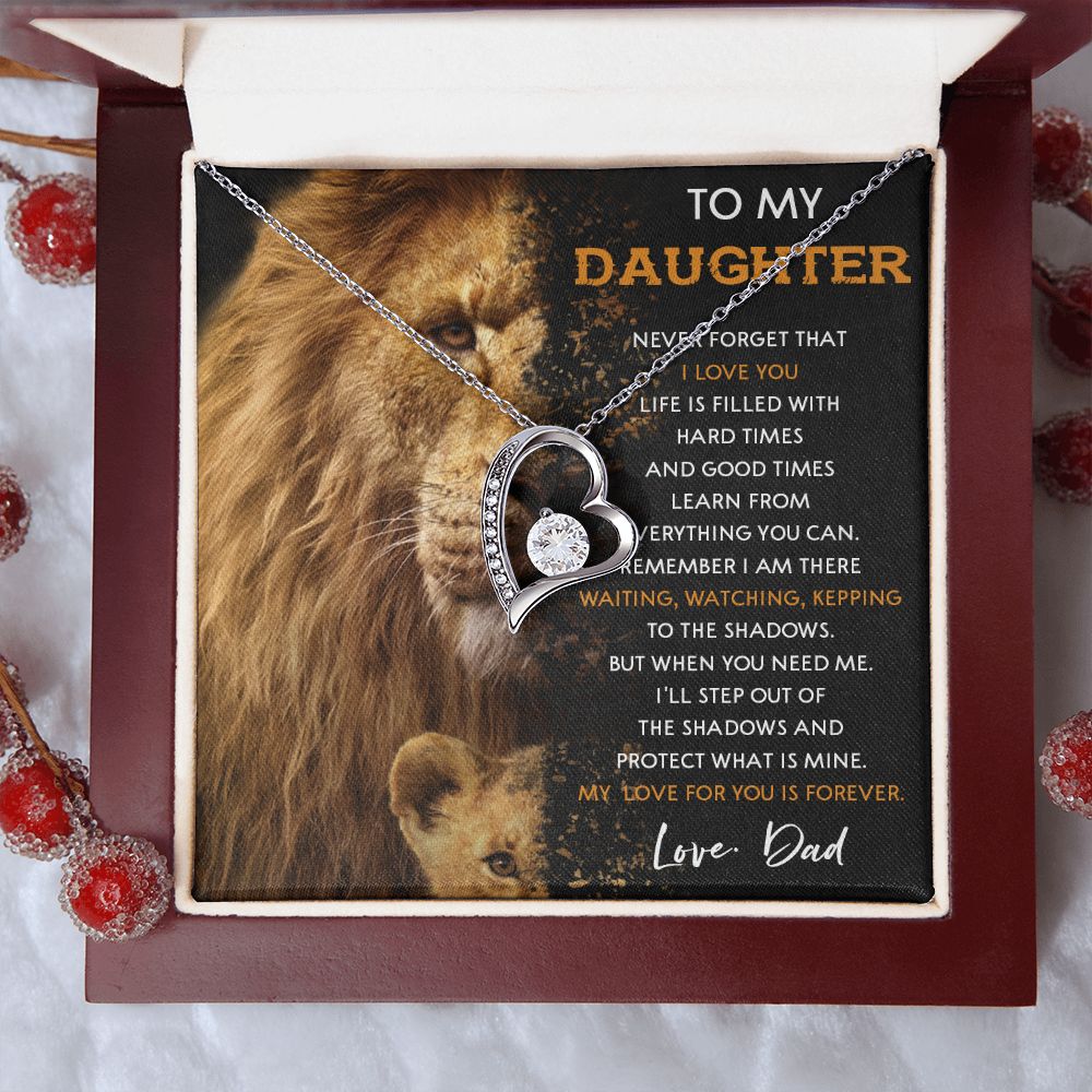 43C Lion To My Daughter Necklace Gift From Dad, Necklace Gift For Daughter, Birthday