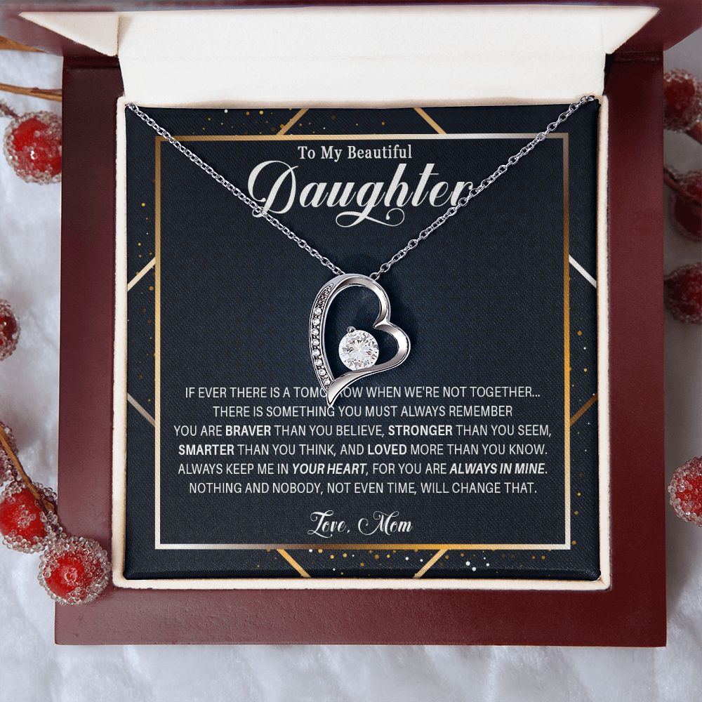 537C Gift For Daughter From Mom, To My Daughter Necklace, Birthday Gifts for Daughter