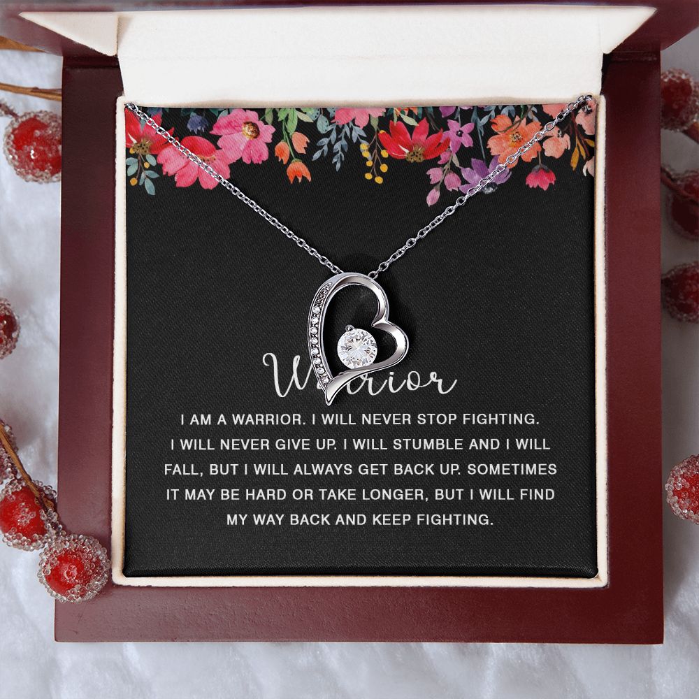 422C Warrior Necklace, I am Warrior, I Will Never Stop Fighting, Gift Birthday