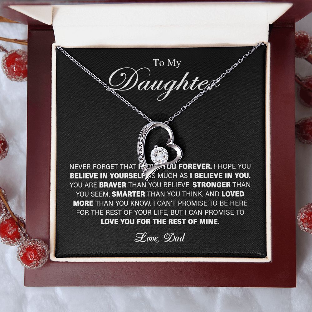 627C To My Daughter Necklace, Gift For Daughter from Dad, Birthday Gift For Daughter