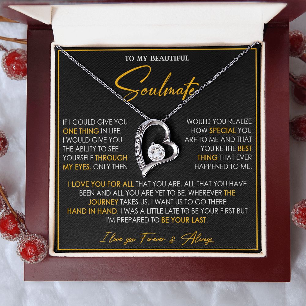 732C To My Soulmate Necklace, Birthday Gift For Wife Girlfriend, Love Valentine Gift