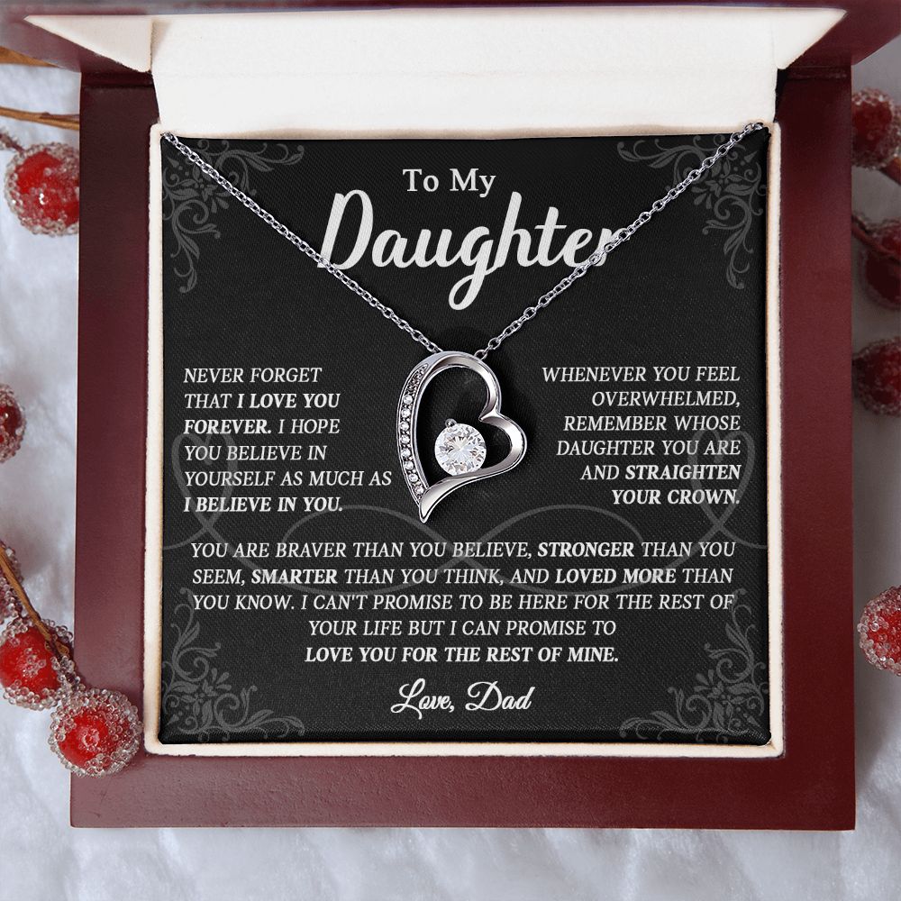 623C To My Daughter Necklace, Christmas Gift For Daughter From Dad, Daughter Necklace