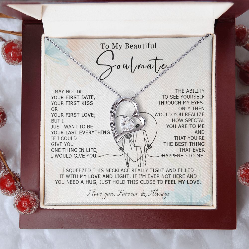 584C To My Soulmate Necklace, Wife Necklace, Girlfriend Necklace, Love Necklace Gifts