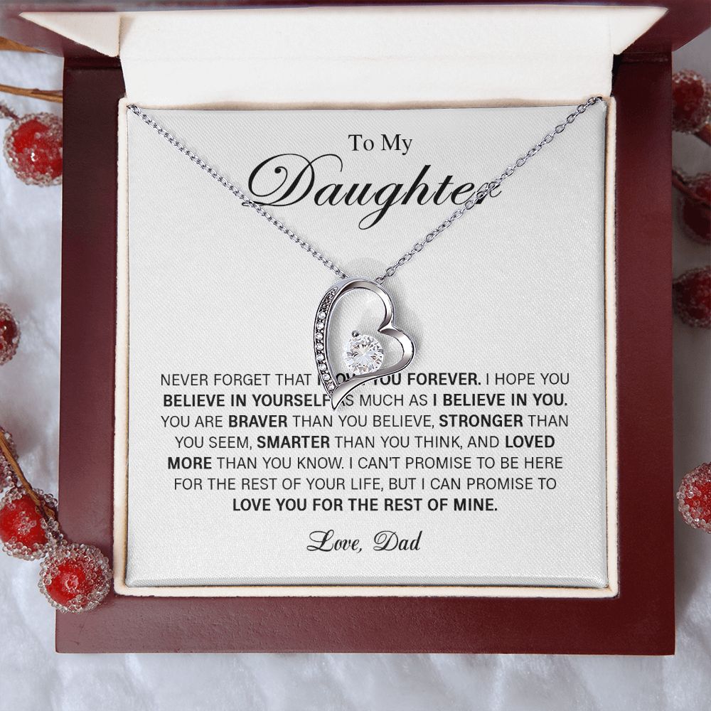 626C To My Daughter Necklace Gift From Dad, Daughter Gift, Daughter Necklace,Birthday