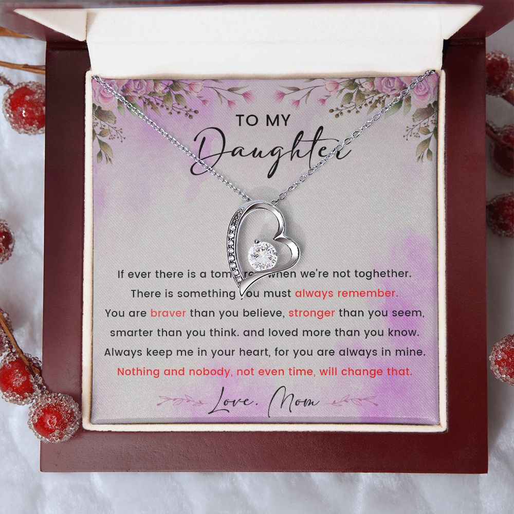 58C To My Daughter Necklace, Love Knot Necklace, Daughter Necklace From Mom