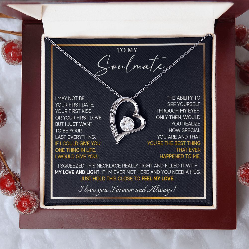 560C To My Soulmate Necklace, Couples in Love Gifts, Jewelry Romantic Gifts For Wife