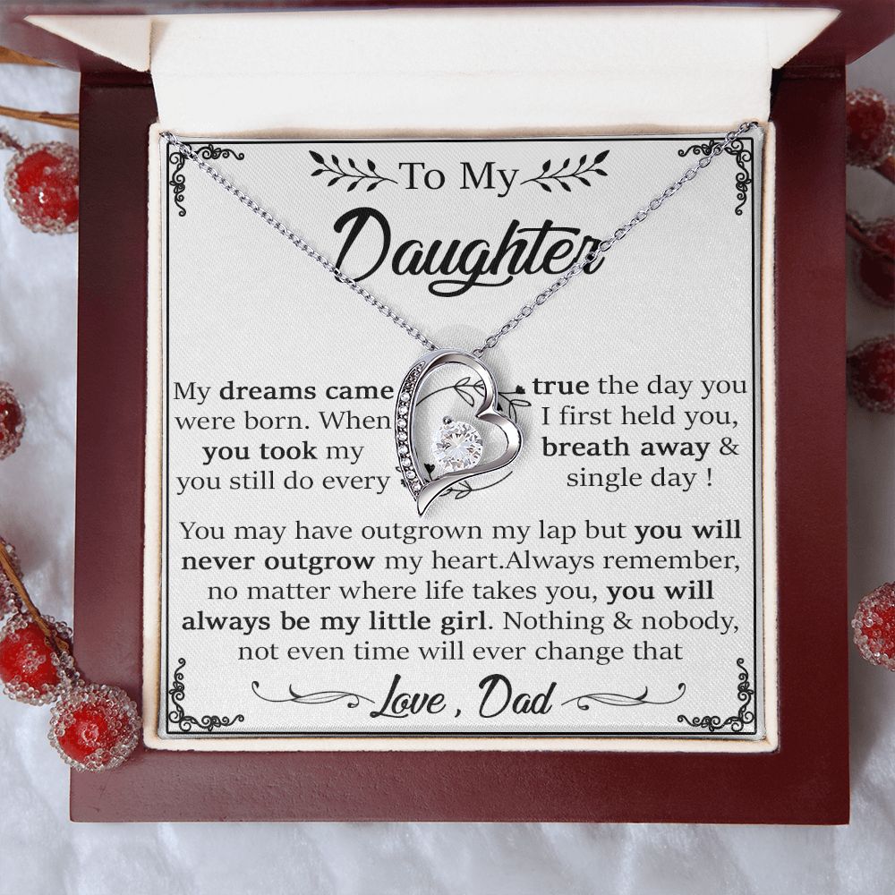 22C Daughter Necklace, To My Daughter Gift Necklace, Gift For Daughter From Dad
