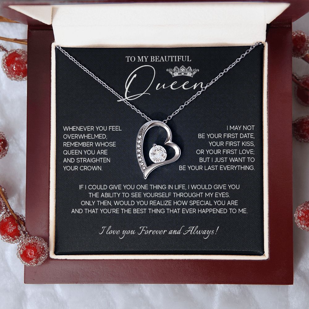 555C Necklace To My Soulmate, Queen Necklace Birthday Gifts For My Wife, Girlfriend