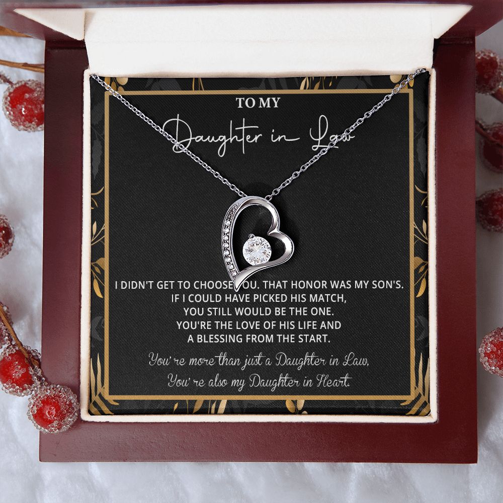 550C To My Daughter in Law Necklace, Daughter in Law Gift Necklace From Mother in Law