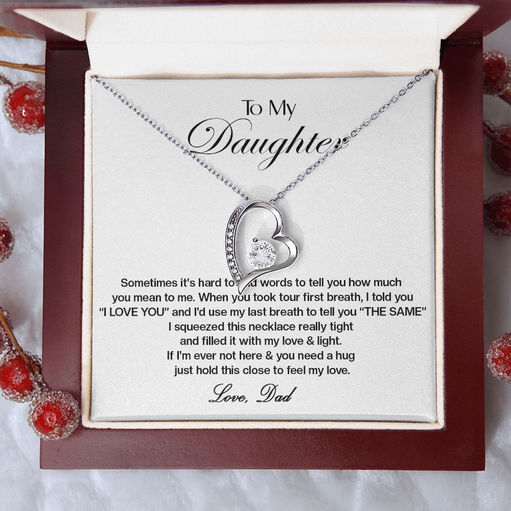 453C To My Daughter Necklace,Xmas Gift For Daughter From Dad,Daughter Father Necklace
