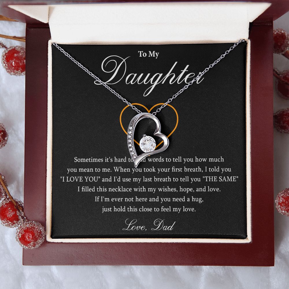 569C To My Daughter Necklace, Gift For Daughter From Dad, Daughter Father Necklace