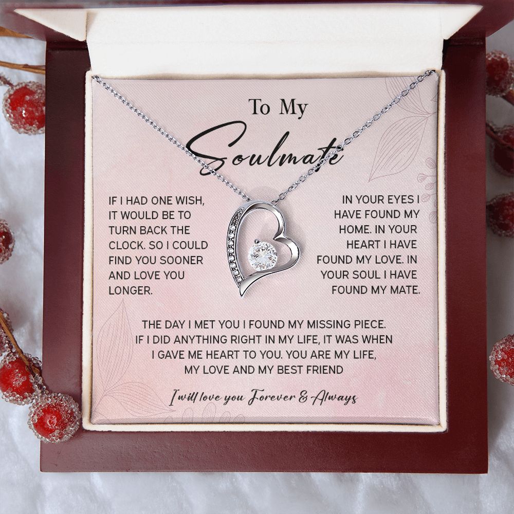 464C To My Soulmate/Wife Necklace Gift for Fiancée / Girlfriend Gifts for Her