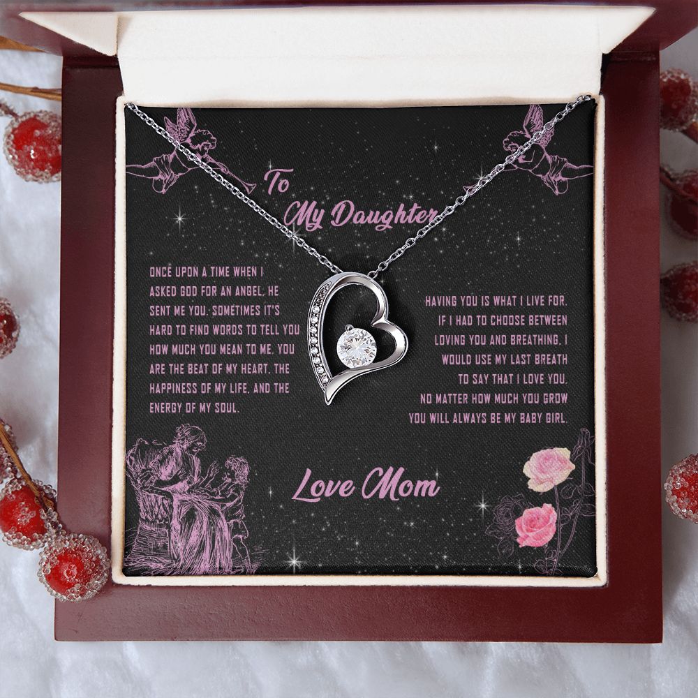 101C To My Daughter Necklace, Gift for Daughter from Mom, Daughter Necklace Gift