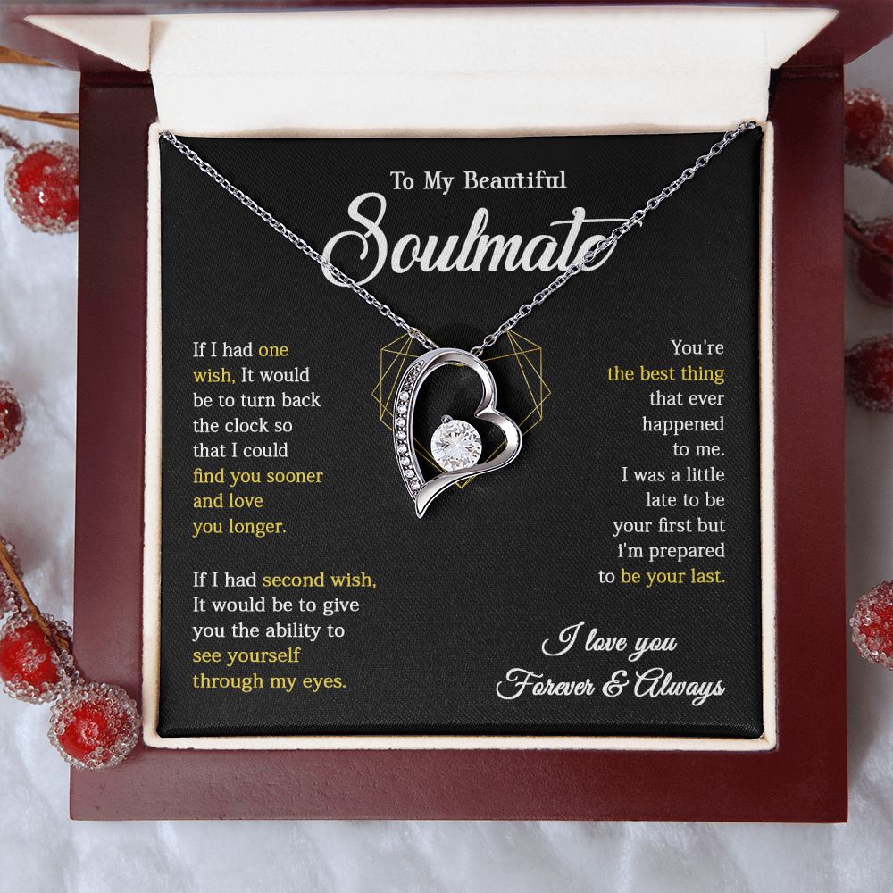 617C To My Soulmate Necklace, Gift For Wife Girlfriend From Husband, Valentines Gift
