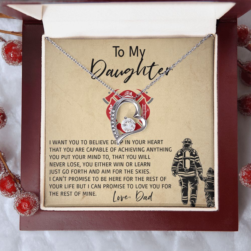 33C Daughter Necklace, To My Daughter Necklace, Birthday Gift For Daughter From Dad