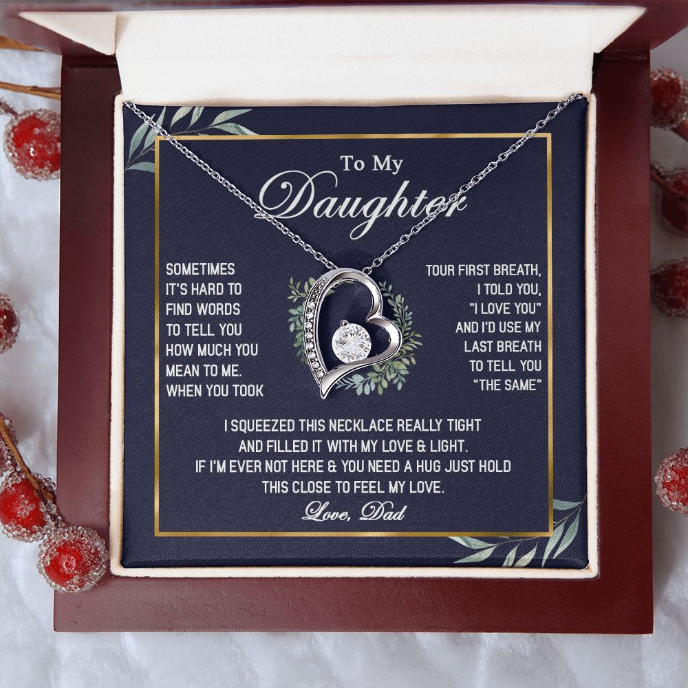 463C To My Daughter Necklace, Gift For Daughter From Dad, Daughter Father Necklace