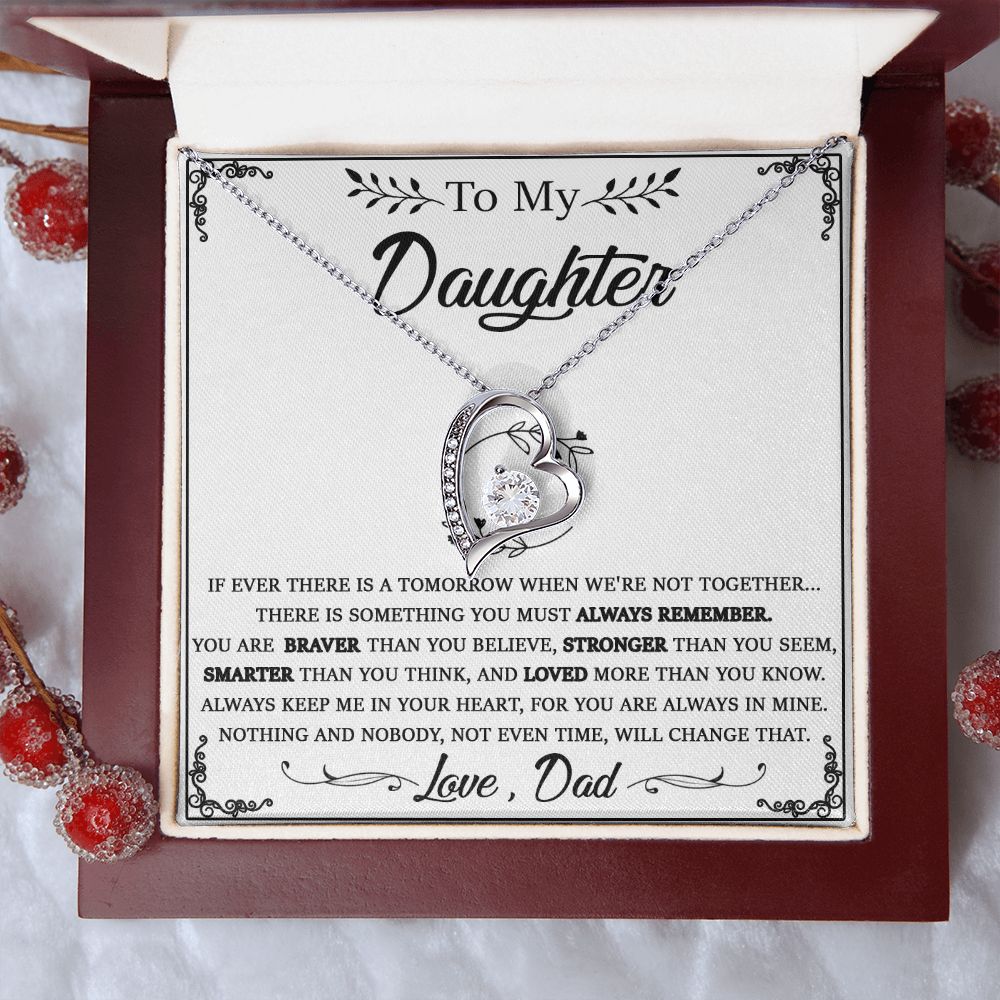 114C Daughter Necklace From Dad, To My Daughter Necklace, Christmas Birthday Gifts