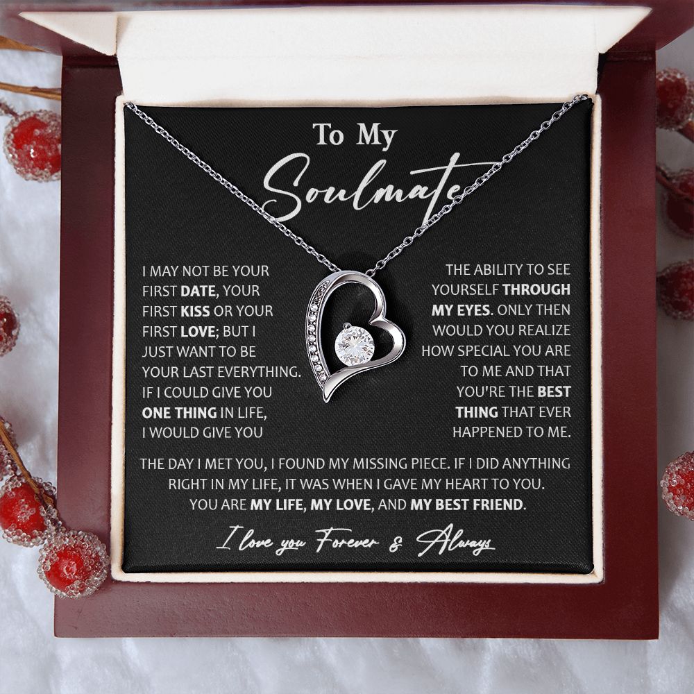 460c To My Soulmate Necklace, Christmas, Valentine Gift For Her, Gift For Soulmate